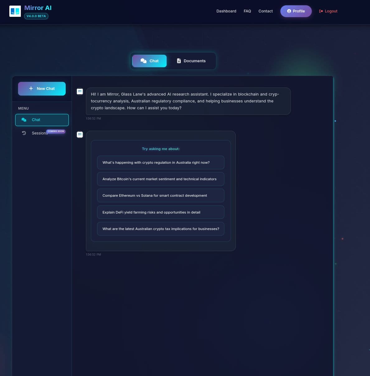 Mirror AI Interface 1